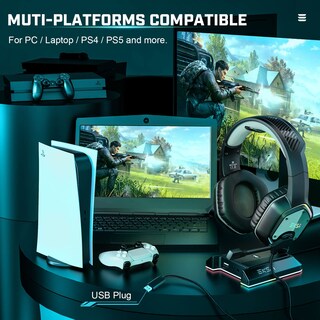 Foto 7 | Foto 7 | Auriculares Para Juegos Eksa E1000 Usb Con Micrófono Y Sonido Envolvente 7.1 - Venta Internacional.