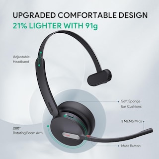 Foto 5 | Foto 5 | Auriculares Inalámbricos Bluetooth Yealink Mono con Micrófono 35 Horas - Venta Internacional