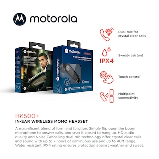 Foto 3 | Foto 3 | Auricular Bluetooth Motorola Sound HK500+ IPX4 Resistente al Agua - Venta Internacional