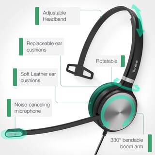 Foto 5 | Foto 5 | Auriculares Usb Yealink Uh36 Con Cable Y Micrófono Con Cancelación De Ruido - Venta Internacional.