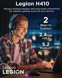 Foto 2 | Foto 2 | Auriculares Inalámbricos Para Juegos Lenovo Legion H410 Bluetooth/2.4 Ghz - Venta Internacional.