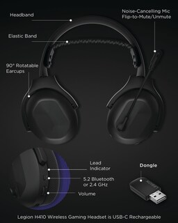Foto 6 | Foto 6 | Auriculares Inalámbricos Para Juegos Lenovo Legion H410 Bluetooth/2.4 Ghz - Venta Internacional.