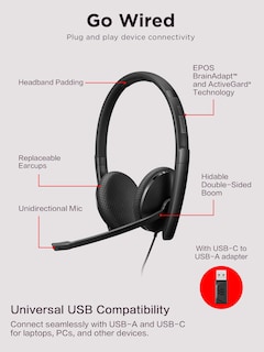 Foto 3 | Foto 3 | Auriculares Voip Lenovo Wired Teams Con Epos Brainadapt Y Activegard - Venta Internacional.