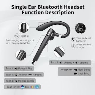 Foto 4 | Foto 4 | Auriculares Bluetooth Inalámbricos Boytond Con Tiempo De Conversación De 100 Horas - Venta Internacional.