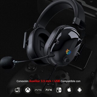 Foto 4 | Foto 4 | Audifonos Diadema Gamer Balam Rush Aviator Level Ha757 Microfono 3.5 + Usb Rgb Negro Br-941167