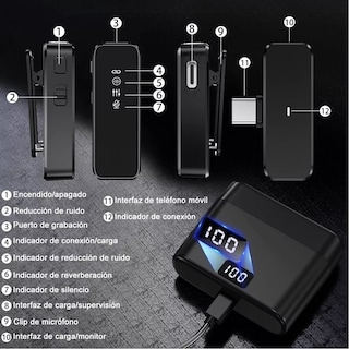 Foto 2 | Foto 2 | Micrófono de Solapa Inalámbrico para Iphone y Android Eo Safe Imports Esi-4985 Negro