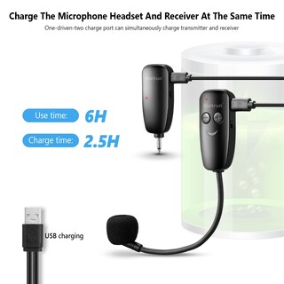 Foto 4 | Foto 4 | Auriculares Con Micrófono Inalámbrico Bietrun Uhf Con Alcance De 160 Pies - Venta Internacional.