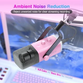 Foto 6 | Foto 6 | Micrófono Fifine Xlr/usb Am8 Rosa Con Conector Para Auriculares Y Rgb - Venta Internacional.