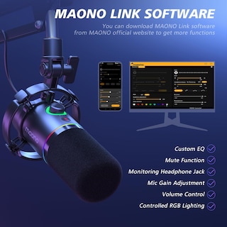 Foto 3 | Foto 3 | Micrófono Maono Pd200xs Dynamic Xlr/usb Con Control De Software - Venta Internacional.