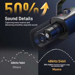 Foto 3 | Foto 3 | Micrófono Para Juegos Maono Pd100xs Usb Xlr Con Boom Arm Y Software - Venta Internacional.