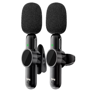Foto 1 | Foto 1 | Micrófonos Inalámbrico Belug Para Iphone Android Y Pc 2 Pzs Negro