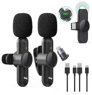 Foto 2 | Foto 2 | Micrófonos Inalámbrico Belug Para Iphone Android Y Pc 2 Pzs Negro