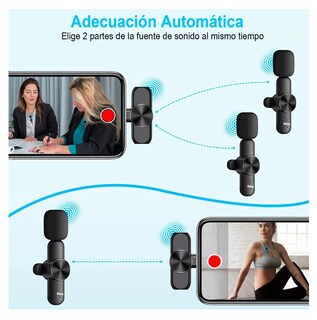 Foto 3 | Foto 3 | Micrófonos Inalámbrico Belug Para Iphone Android Y Pc 2 Pzs Negro