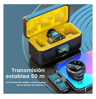 Foto 2 | Foto 2 | Mini Micrófono De Solapa Inalámbrico Para Iphone Y Android Hi-fi 2 Pcs Amarillo Negro