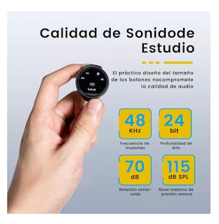 Foto 4 | Foto 4 | Mini Micrófono De Solapa Inalámbrico Para Iphone Y Android Hi-fi 2 Pcs Amarillo Negro