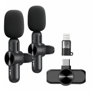 Foto 2 | Foto 2 | Micrófono Inalámbrico Para Iphone Ipad Y Android, 2 Pzs Lab.g Negro