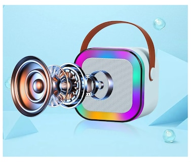 Foto 5 | Foto 5 | Altavoz Bluetooth Portátil Máquina de Karaoke con 2 Micrófonos Azul Acero