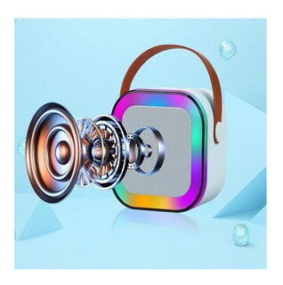 Foto 5 | Foto 5 | Altavoz Bluetooth Portátil Máquina Karaoke Con 2 Micrófonos Azul Acero Belug