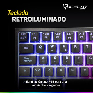 Foto 6 | Foto 6 | Teclado Gamer Ocelot Gaming Okm60 color Negro