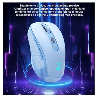 Foto 4 | Foto 4 | Mouse Inalámbrico Bluetooth Recargable Lab.G 2.4g 4modos Azul Cielo