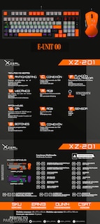 Foto 4 | Foto 4 | Kits De Teclado Y Mouse Kit Gamer Xzeal 2 En 1 Xz-201