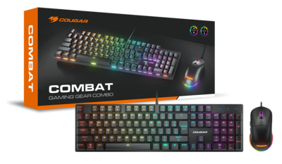 Foto 1 | Foto 1 | Kit Gamer De Teclado Y Mouse Cougar Combat, Alámbrico, Usb, Negro (inglés) Rgb