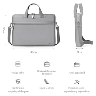 Foto 2 | Foto 2 | ''bolsa Maletín Impermeable Para Portátil De 15,6 Pulgadas Lab.g Gris ''
