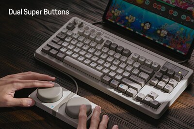 Foto 6 | Foto 6 | Teclado Retro Mecánico De 8 Bits, 87 Teclas, Bluetooth/2.4g/usb-c - Venta Internacional.