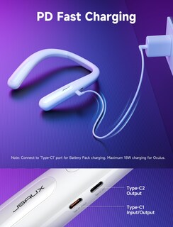 Foto 3 | Foto 3 | Paquete De Baterías Jsaux, Cargador Rápido Pd De 10000 Mah Para Oculus Quest - Venta Internacional.