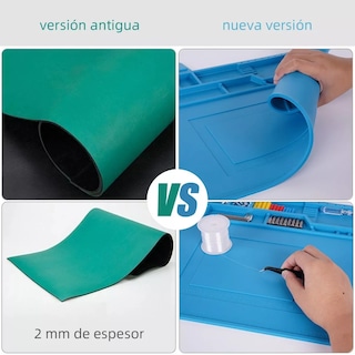 Foto 3 | Foto 3 | Tapete Trabajo Silicón Magnético Antiestática 45 X 30 Cm Eo Safe Imports Esi-3897 color Azul