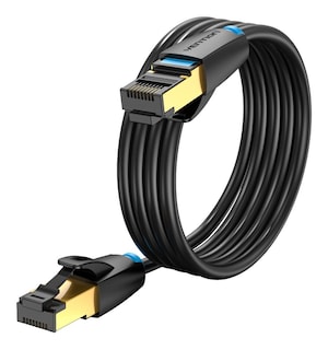 Foto 2 | Foto 2 | Cable Ethernet Vention VEIKABJ color Negro Cat 8 Gigabit Reforzado Conector RJ45 5 M