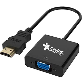 Foto 5 | Foto 5 | Adaptador Stylos Hdmi A VGA + Cable Audio 3.5 mm 15 cm Negro