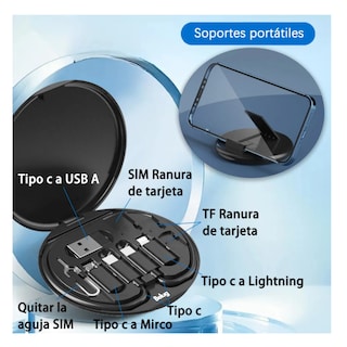 Foto 3 | Foto 3 | Para Otg Usb/ Tipo C /lightning Cable Adaptador 6 Kit 60w Belug  Negro