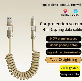 Foto 2 | Foto 2 | Xtellar Cargador 4 En 1 Ultra-rápido 240w Usb Retráctil 2m Para Dispositivos Móviles Y Laptop