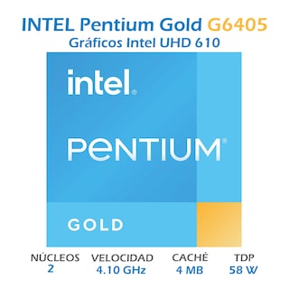 Foto 2 | Foto 2 | Procesador Intel Pentium Gold G6405 4.10ghz Dual Core 1200 Bx80701g6405