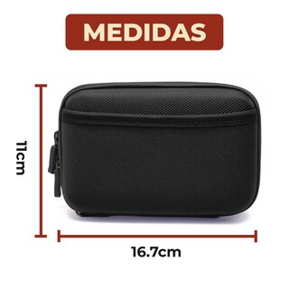 Foto 7 | Foto 7 | Estuche Organizador Portátil para Disco Duro Cables y Memoria Negro