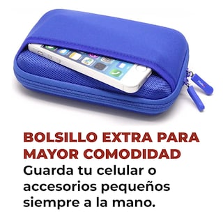 Foto 5 | Foto 5 | Estuche Organizador Portátil para Disco Duro Cables y Memoria Azul