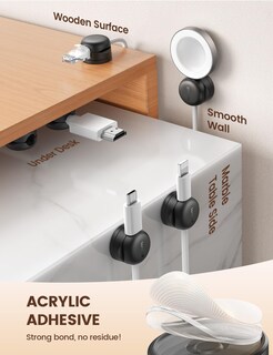 Foto 4 | Foto 4 | Organizador De Cables Giratorio Lamicall, Paquete De 12 Unidades, Para Escritorio Y Oficina - Venta Internacional.