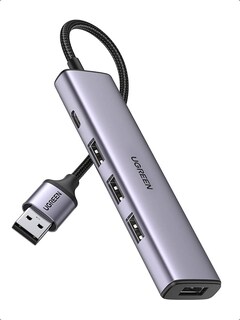 Foto 1 | Foto 1 | Hub 4 en 1 USB A 3.0 Ugreen 20805 color Gris 4x USB 3.0 1x USB C Alimentador