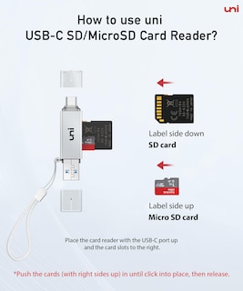 Foto 6 | Foto 6 | Lector De Tarjetas Sd Uni De Alta Velocidad Usb C A Micro Sd Usb 3.0 Plateado - Venta Internacional.