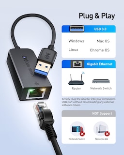 Foto 3 | Foto 3 | Cable Adaptador Usb A Ethernet Matters Usb 3.0 Paquete De 2 - Venta Internacional.