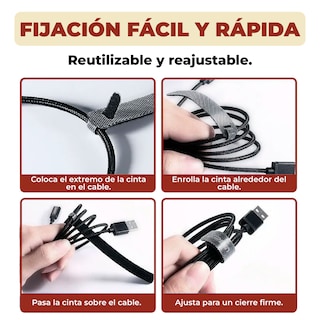 Foto 4 | Foto 4 | Kit 20 Cintas Organizadoras Para Cables