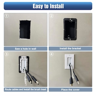 Foto 7 | Foto 7 | Cable Para Placa De Pared Con Soporte Vce Blanco, Paquete De 2 - Venta Internacional.