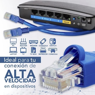 Foto 6 | Foto 6 | Cable de Red Ethernet Sin Marca CAT5-40M color Azul 40 m UTP RJ 45
