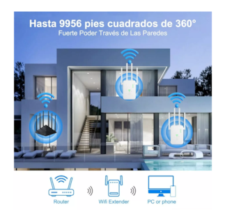 Foto 5 | Foto 5 | Repetidor de Señal Wifi Punto de Acceso 5g 1200 mbps Blanco