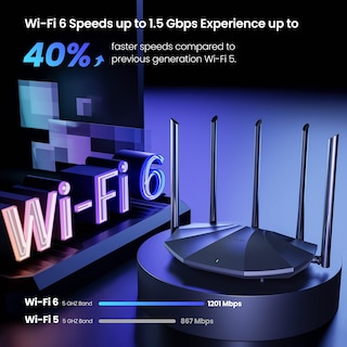 Foto 2 | Foto 2 | Venta Internacional - Router Wifi 6 Tenda Ax1500 Gigabit De Doble Banda Con 5 Antenas
