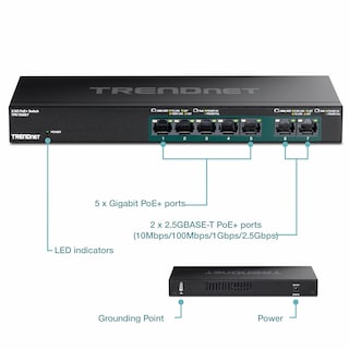Foto 3 | Foto 3 | Conmutador Ethernet Trendnet Tpe-tg327 Poe+ de 7 Puertos - Venta Internacional