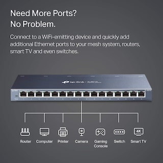 Foto 3 | Foto 3 | Conmutador Tp-link Tl-sg116 16 Puertos Gigabit Ethernet - Venta Internacional