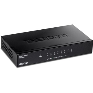 Foto 1 | Foto 1 | Conmutador De Escritorio Trendnet Teg-s83 De 8 Puertos Gigabit Rj-45 Negro - Venta Internacional.