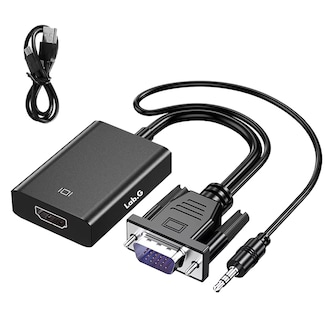 Foto 1 | Foto 1 | Convertidor Vga A Hdmi Adaptadores Full Hd 1080p 1.8m Cable Negro